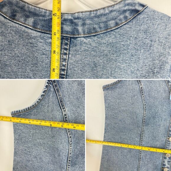 Frye Ladies Denim Mini Dress Size Large Light Wash Sleeveless NEW - Picture 12 of 16